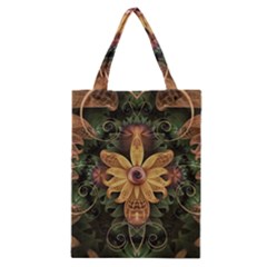 Beautiful Filigree Oxidized Copper Fractal Orchid Classic Tote Bag by jayaprime