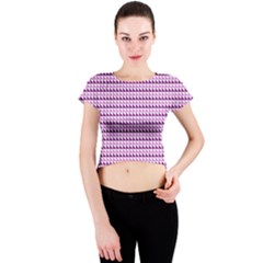 Pattern Crew Neck Crop Top by gasi