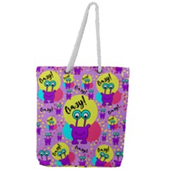 Crazy Full Print Rope Handle Tote (large) by gasi