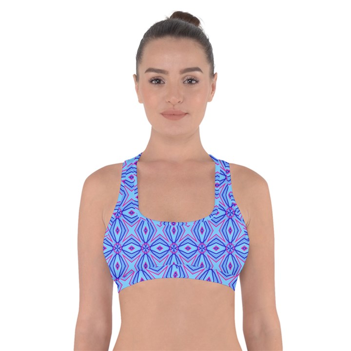 Pattern Cross Back Sports Bra