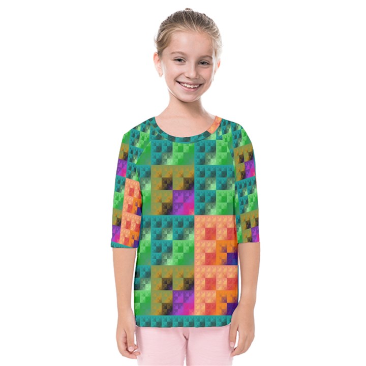 Pattern Kids  Quarter Sleeve Raglan Tee