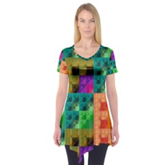 Pattern Short Sleeve Tunic  by gasi