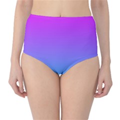 Pattern High-waist Bikini Bottoms by gasi