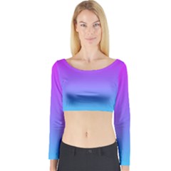 Pattern Long Sleeve Crop Top by gasi