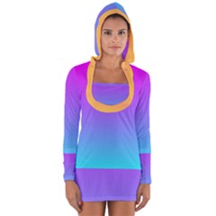 Pattern Long Sleeve Hooded T-shirt by gasi