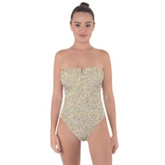 Pattern Tie Back One Piece Swimsuit by gasi