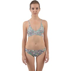 Pattern Wrap Around Bikini Set by gasi