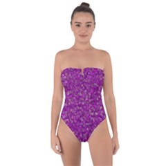 Pattern Tie Back One Piece Swimsuit by gasi