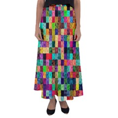 Pattern Flared Maxi Skirt by gasi