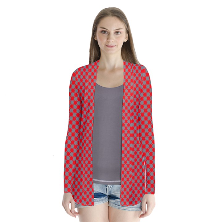 Pattern Drape Collar Cardigan