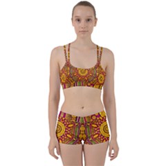 Sunshine Mandala And Other Golden Planets Women s Sports Set by pepitasart