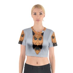Mask India South Culture Cotton Crop Top by Celenk
