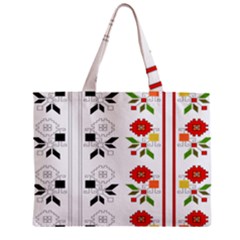 Bulgarian Folk Art Folk Art Zipper Mini Tote Bag by Celenk