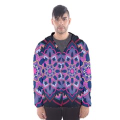 Mandala Circular Pattern Hooded Wind Breaker (men) by Celenk