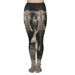 Elephant Black And White Animal Women s Tights