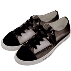 Elephant Black And White Animal Men s Low Top Canvas Sneakers by Celenk