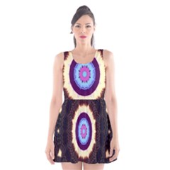 Mandala Art Design Pattern Scoop Neck Skater Dress