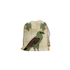 Egyptian Paper Papyrus Bird Drawstring Pouches (xs)  by Celenk