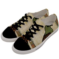 Egyptian Paper Papyrus Bird Men s Low Top Canvas Sneakers by Celenk