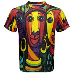 Ethnic Bold Bright Artistic Paper Men s Cotton Tee