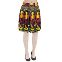 Ethnic Bold Bright Artistic Paper Pleated Skirt