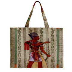Egyptian Design Man Royal Zipper Mini Tote Bag by Celenk
