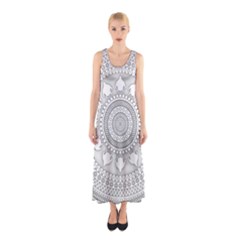 Mandala Ethnic Pattern Sleeveless Maxi Dress by Celenk