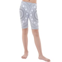 Mandala Ethnic Pattern Kids  Mid Length Swim Shorts