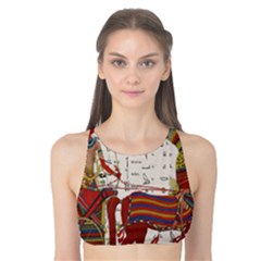 Egyptian Tutunkhamun Pharaoh Design Tank Bikini Top by Celenk