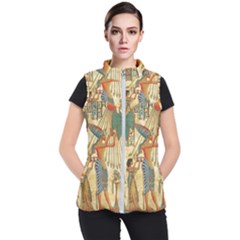 Egyptian Man Sun God Ra Amun Women s Puffer Vest by Celenk