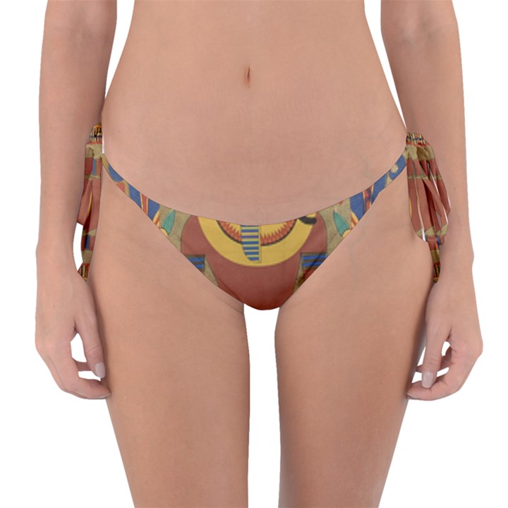 Egyptian Tutunkhamun Pharaoh Design Reversible Bikini Bottom