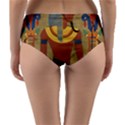 Egyptian Tutunkhamun Pharaoh Design Reversible Mid-Waist Bikini Bottoms View2