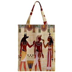 Egyptian Design Man Woman Priest Zipper Classic Tote Bag by Celenk