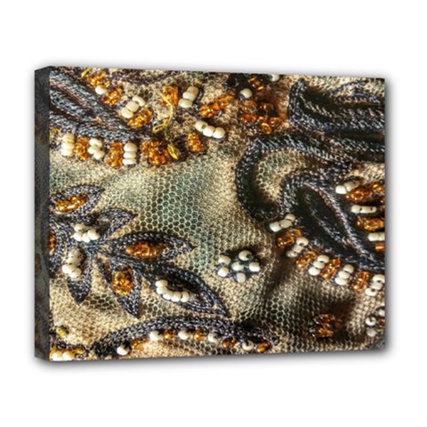 Texture Textile Beads Beading Deluxe Canvas 20  X 16   by Celenk