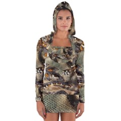 Texture Textile Beads Beading Long Sleeve Hooded T-shirt by Celenk