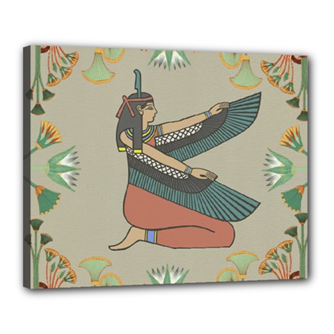 Egyptian Woman Wings Design Canvas 20  X 16  by Celenk