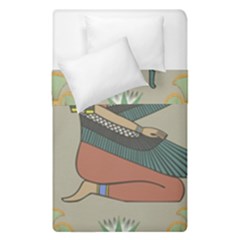 Egyptian Woman Wings Design Duvet Cover Double Side (single Size) by Celenk