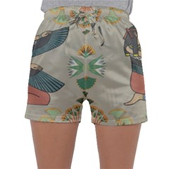 Egyptian Woman Wings Design Sleepwear Shorts by Celenk