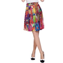 Guatemala Art Painting Naive A-line Skirt by Celenk