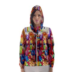 Guatemala Art Painting Naive Hooded Wind Breaker (women) by Celenk