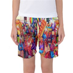 Guatemala Art Painting Naive Women s Basketball Shorts by Celenk