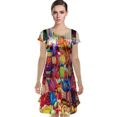 Guatemala Art Painting Naive Cap Sleeve Nightdress by Celenk