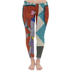 Mexico Puebla Mural Ethnic Aztec Classic Winter Leggings by Celenk