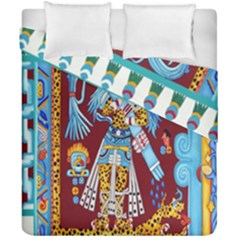 Mexico Puebla Mural Ethnic Aztec Duvet Cover Double Side (california King Size) by Celenk