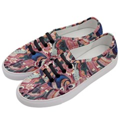 Indonesia Bali Batik Fabric Women s Classic Low Top Sneakers by Celenk