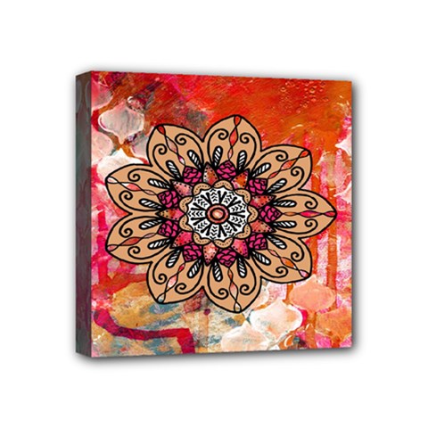 Mandala Art Design Pattern Ethnic Mini Canvas 4  X 4  by Celenk