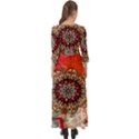 Mandala Art Design Pattern Ethnic Button Up Boho Maxi Dress View2