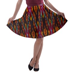 Thai Silk A-line Skater Skirt by Celenk