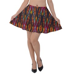 Thai Silk Velvet Skater Skirt by Celenk