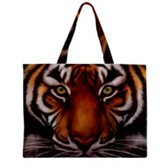 The Tiger Face Zipper Mini Tote Bag